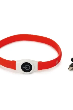 Beeztees Veiligheidshalsband Glowy Rood Flitsaanbieding