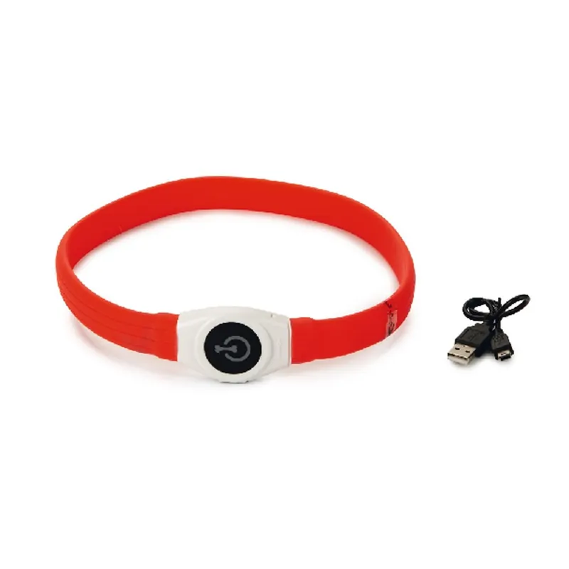 Beeztees Veiligheidshalsband Glowy Rood Flitsaanbieding
