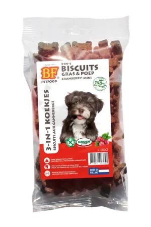 BF Petfood 3-in-1 Koekjes Cranberry Mini 200 gr Voordeelprijs
