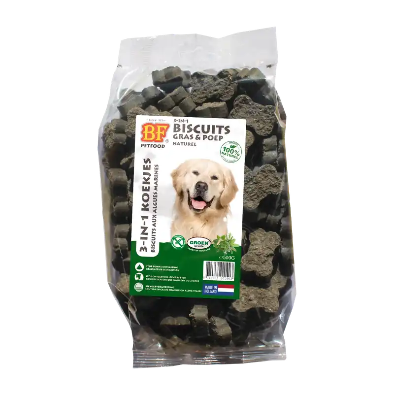 Aanbieding BF Petfood 3-in-1 Koekjes Naturel Maxi 500 gr