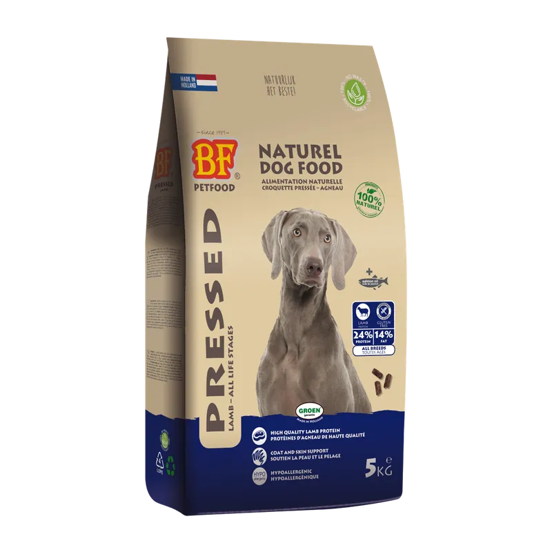 BF Petfood Hondenvoer Geperst Lam 5 kg Op = Op