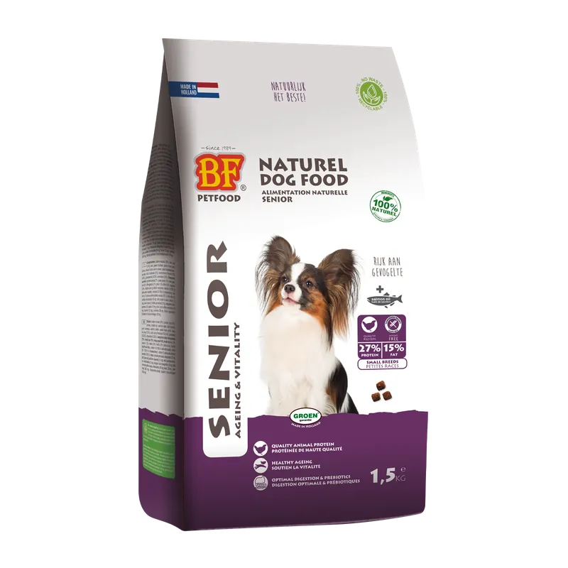 Finale Uitverkoop BF Petfood Hondenvoer Senior Mini 1,5 kg