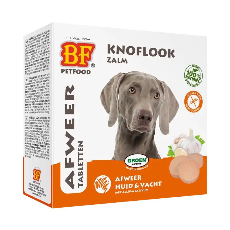 BF Petfood Knoflook Tabletten Zalm 55 st Direct Beschikbaar