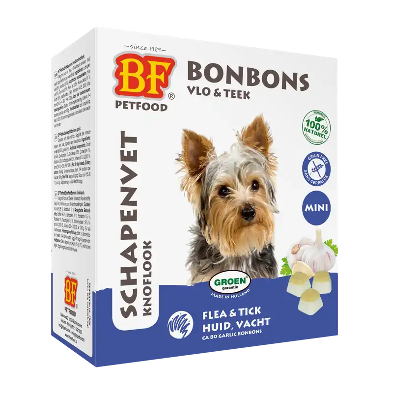 BF Petfood Schapenvet Knoflook Mini 80 st Beste Prijs