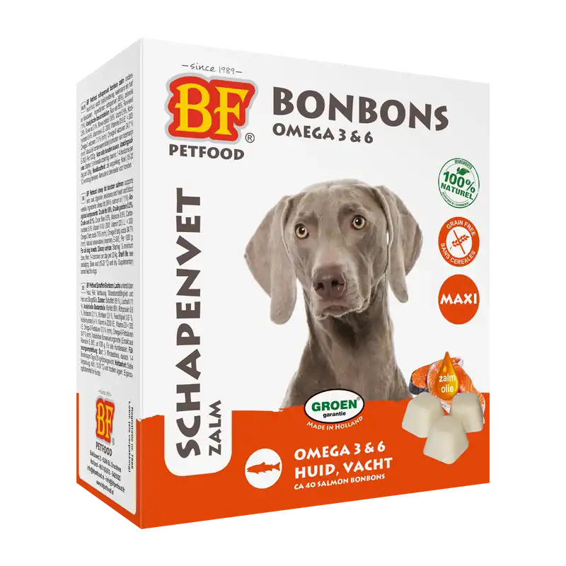 Gratis Retour BF Petfood Schapenvet Zalm Maxi 40 st