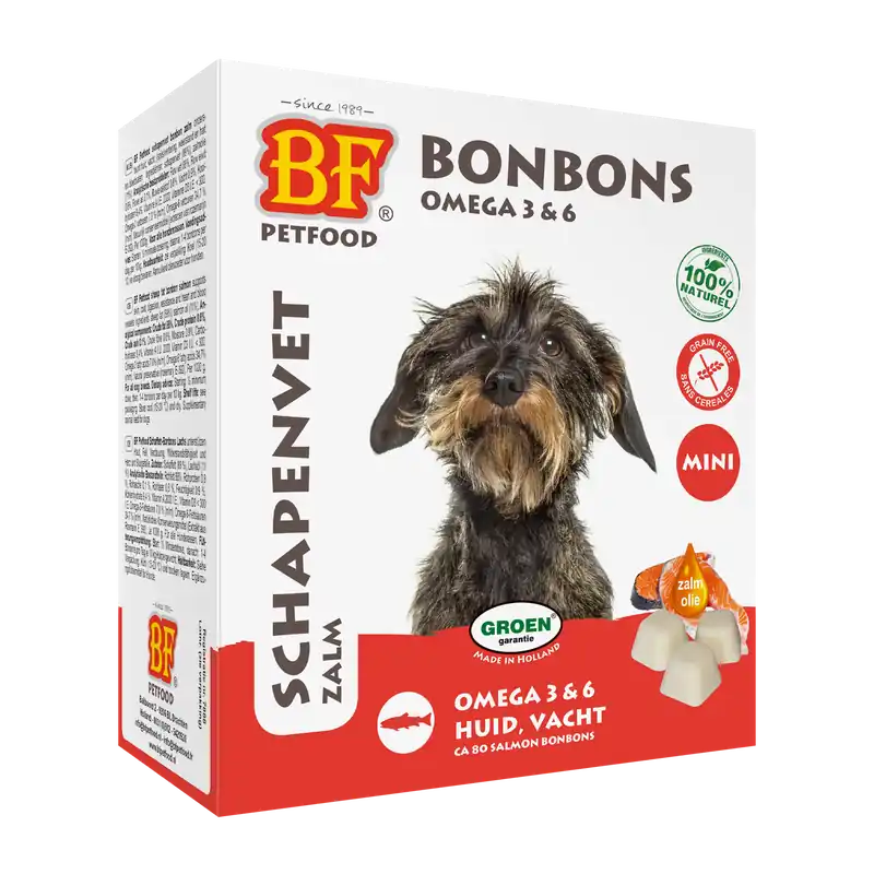 BF Petfood Schapenvet Zalm Mini 80 st Alleen Vandaag