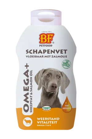 Gecertificeerd BF Petfood Vloeibaar Schapenvet met Zalmolie 500 ml