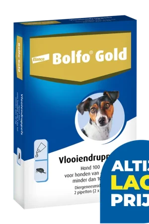 Bolfo Gold 100 hond 2 pipetten Lage Prijs