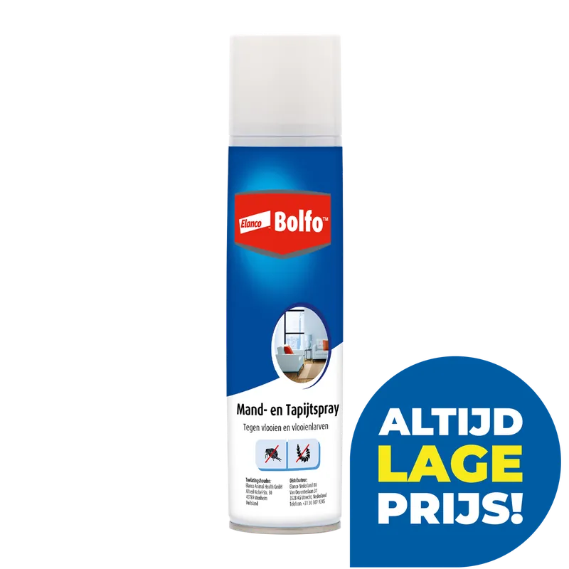 Bolfo mand- en tapijtspray 400 ml Direct Beschikbaar