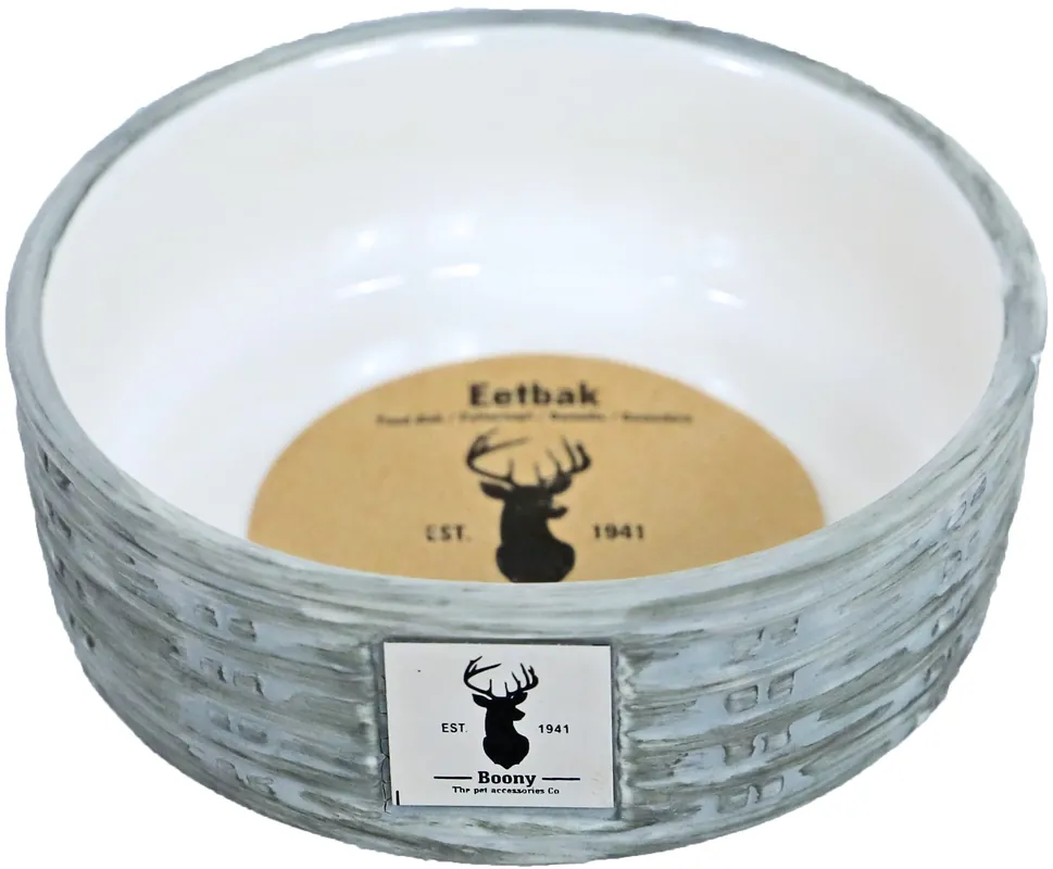 Korting Boony Est. 1941 voerbak Steen Wicker grey