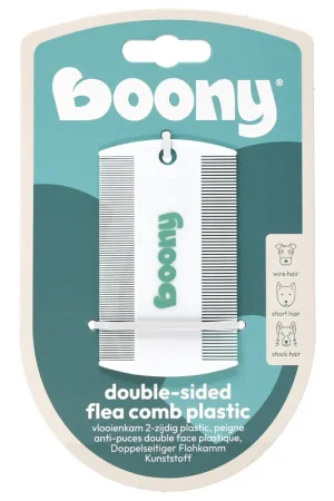 Boony Vlooienkam 2-Zijdig Plastic Wit Finale Uitverkoop