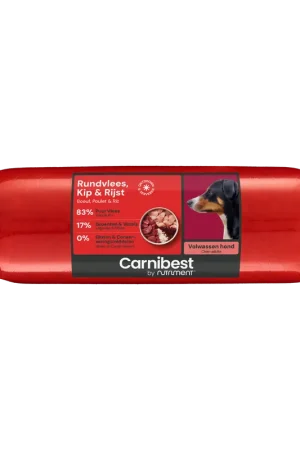 Carnibest Hondenvoer Rundvlees, Kip & Rijst 500 gr Snelle Levering