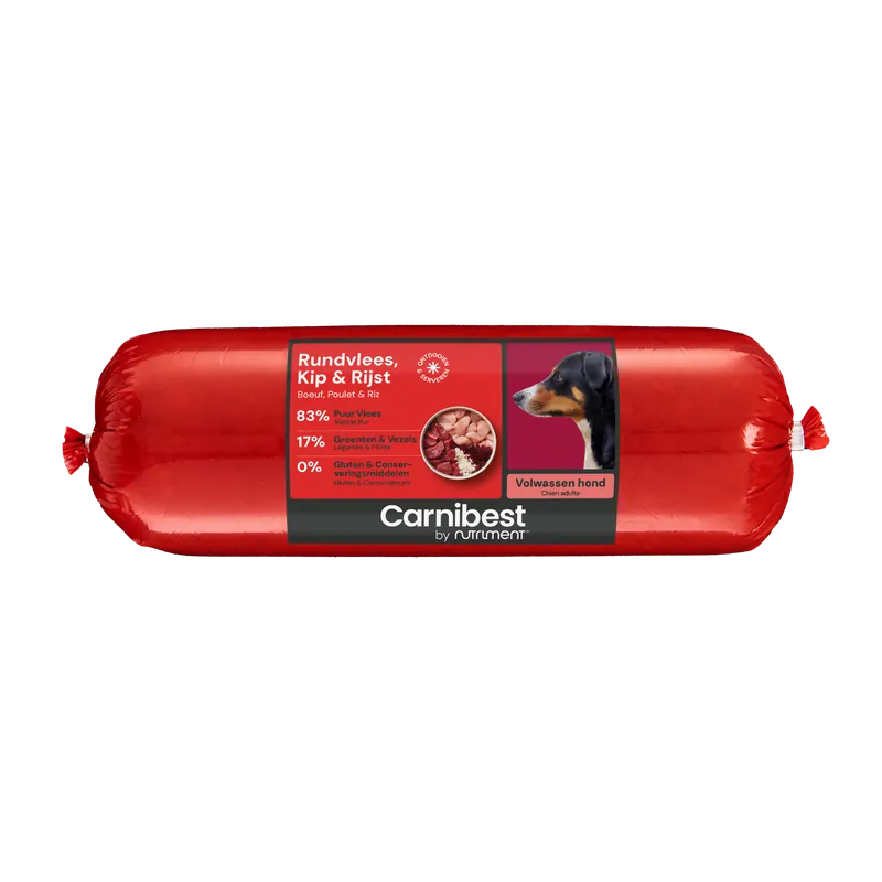 Fabrieksprijs Carnibest Hondenvoer Rundvlees, Kip & Rijst 1 kg