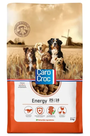 Alleen Vandaag CaroCroc Hondenvoer Energy 3 kg