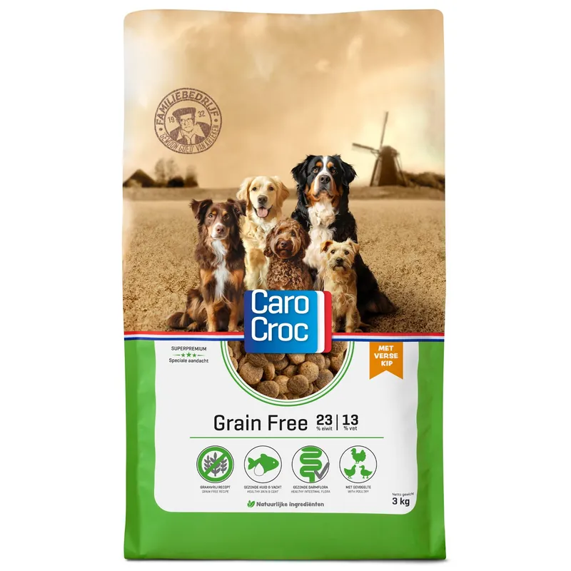 CaroCroc Hondenvoer Grain Free 3 kg Bestseller