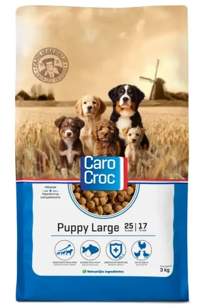 Koop Vandaag CaroCroc Hondenvoer Puppy Large 3 kg