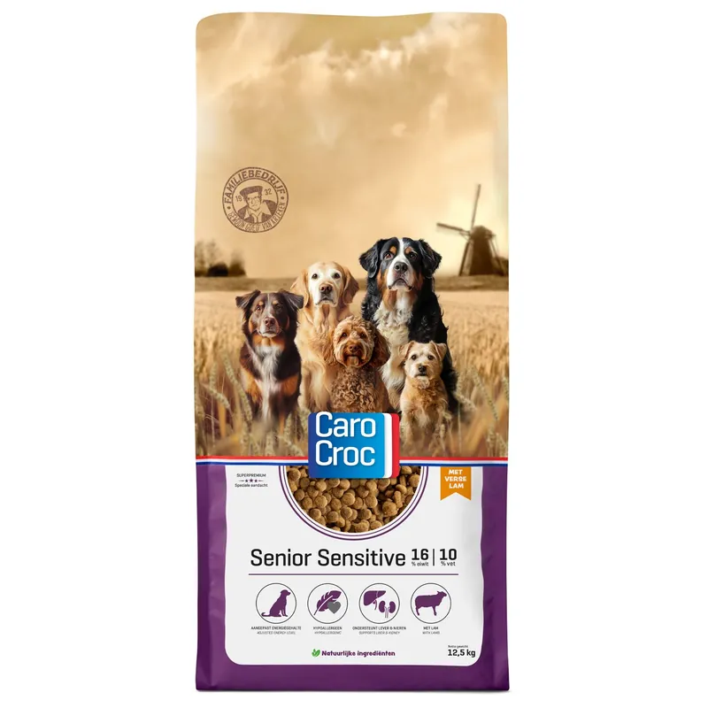 Snelle Levering CaroCroc Hondenvoer Senior Sensitive 12,5 kg