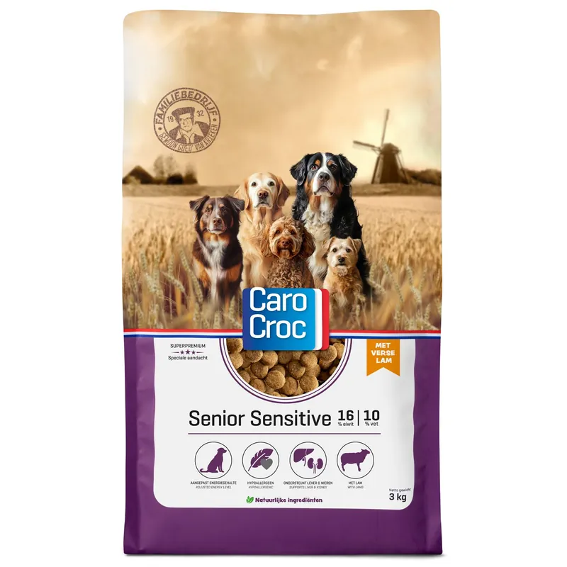 CaroCroc Hondenvoer Senior Sensitive 3 kg Koopje