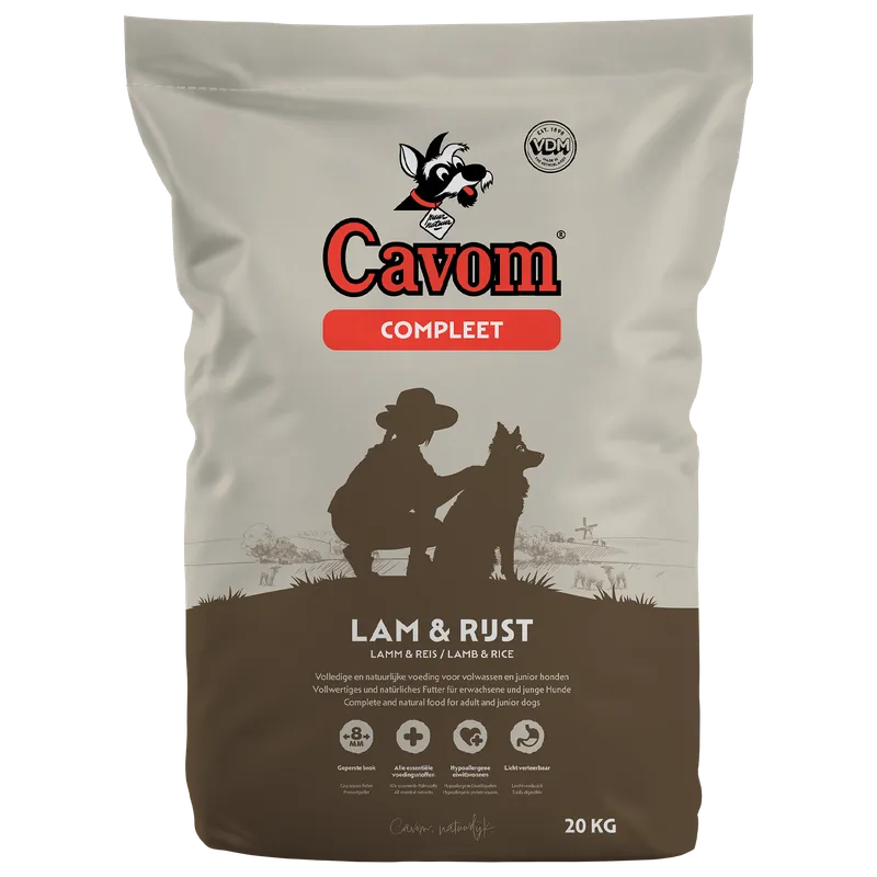 Cavom Hondenvoer Compleet Lam & Rijst 20 kg Bestseller