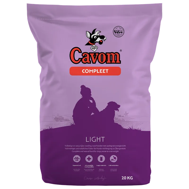Snelle Levering Cavom Hondenvoer Compleet Light 20 kg