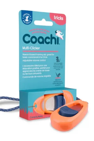 Aanbieding Coachi Multi Clicker Coral/Navy