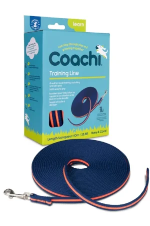 Snelle Levering Coachi Trainingslijn Navy/Coral 10 mtr