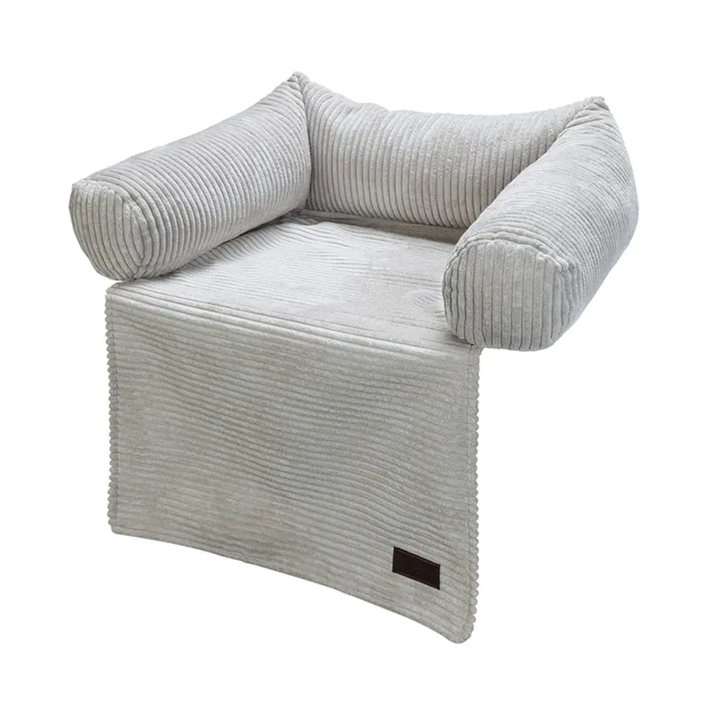 Designed by Lotte Bankkussen Ribbed Lichtgrijs Tijdelijk Beschikbaar