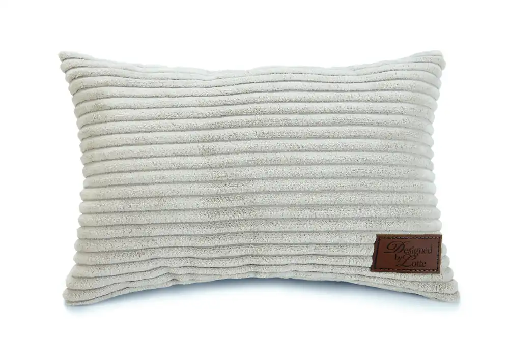 Op = Op Designed by Lotte Hoofdkussen Ribbed Lichtgrijs