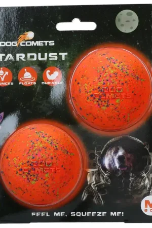 Dog Comets Ball stardust Oranje M 2 st Korting