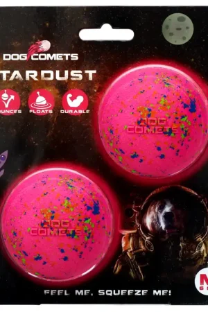 Merkproduct Dog Comets Ball stardust Roze M 2 st