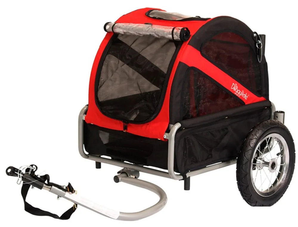 Gereduceerde Prijs DoggyRide hondenfietskar Mini rood/zwart
