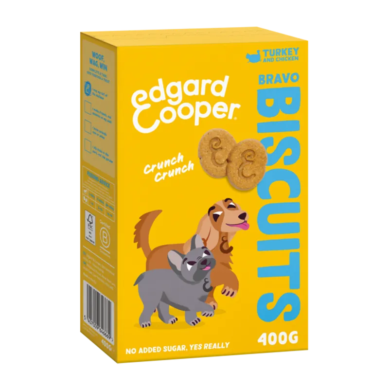Edgard & Cooper Biscuit Turkey 400 gr Op = Op