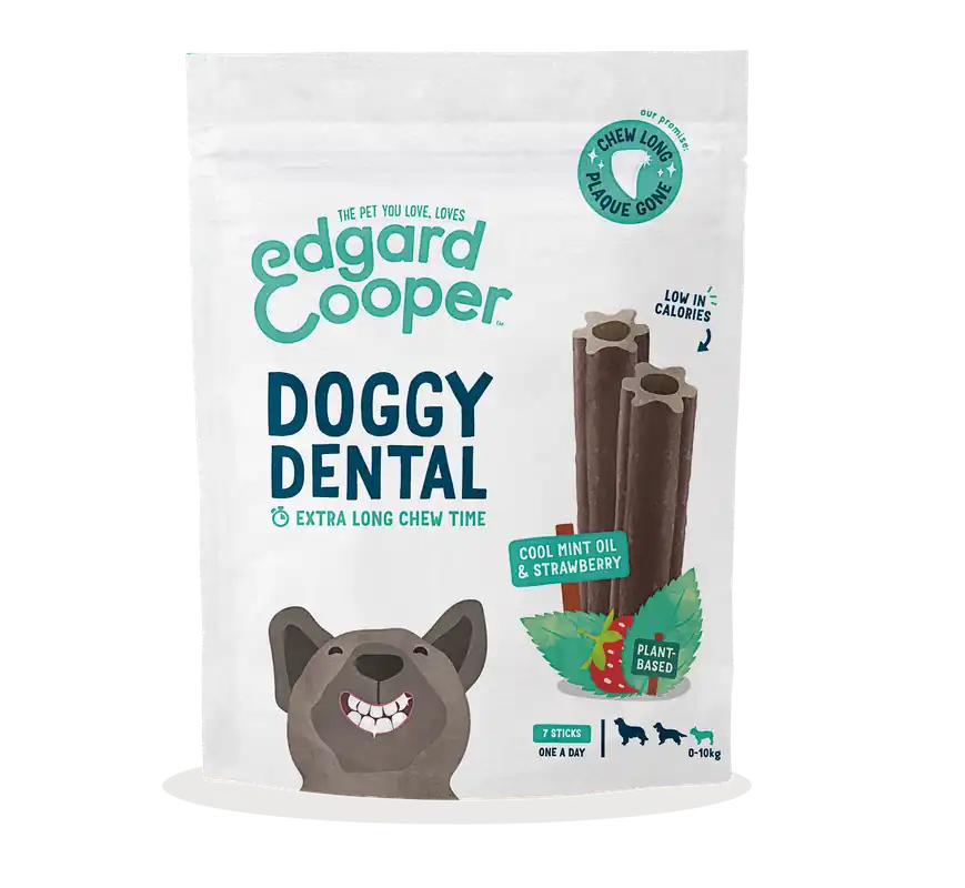 Edgard & Cooper Doggy Dental Aardbei en Mint Small 7 st Nieuw