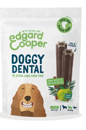 Edgard & Cooper Doggy Dental Appel en Eucalyptus Medium 7 st Gecertificeerd