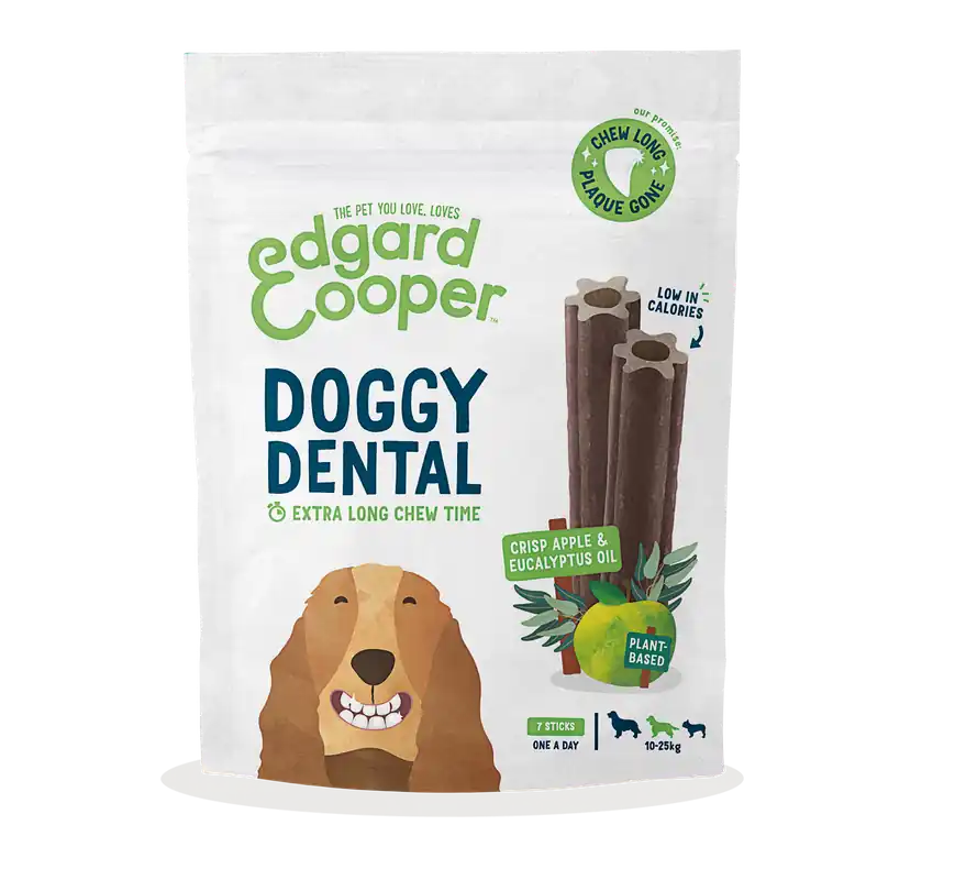 Edgard & Cooper Doggy Dental Appel en Eucalyptus Medium 7 st Gecertificeerd