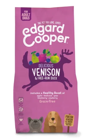 Finale Uitverkoop Edgard & Cooper hondenvoer Adult hert en eend 12 kg