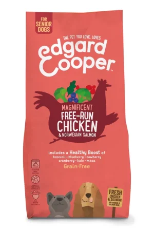 Merkproduct Edgard & Cooper hondenvoer Senior kip en zalm 12 kg