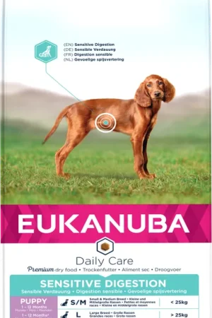 Hoge Kwaliteit Eukanuba Hondenvoer Daily Care Puppy Sensitive Digestion 12 kg
