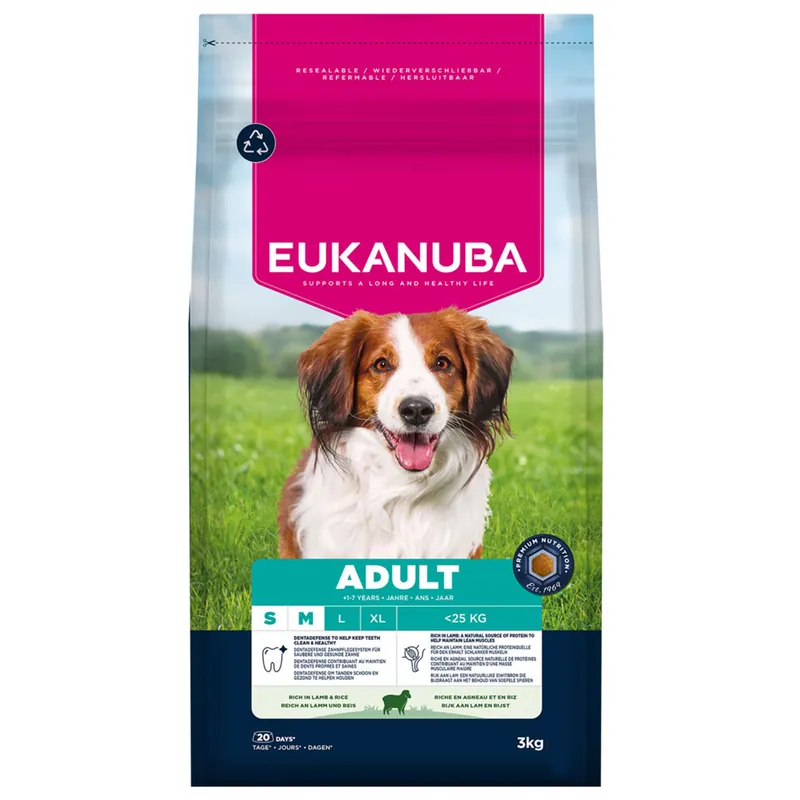 Aanbieding Eukanuba Hondenvoer Life Care Adult S/M Lamb & Rice 3 kg