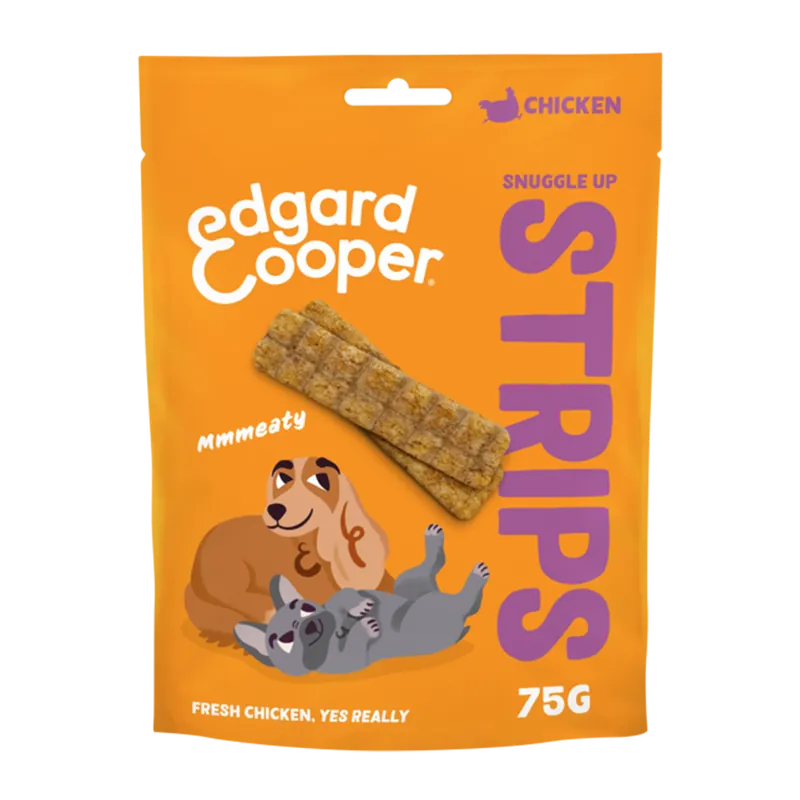 Koop Online Edgard & Cooper Strips Chicken 75 gr