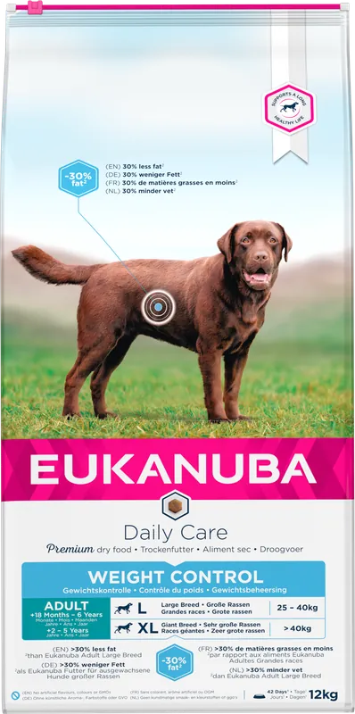 Alleen Vandaag Eukanuba Hondenvoer Adult L/XL Weight Control Adult 12 kg