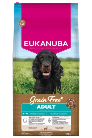 Koop Online Eukanuba Hondenvoer Adult S-XL Grain Free Venison 12 kg