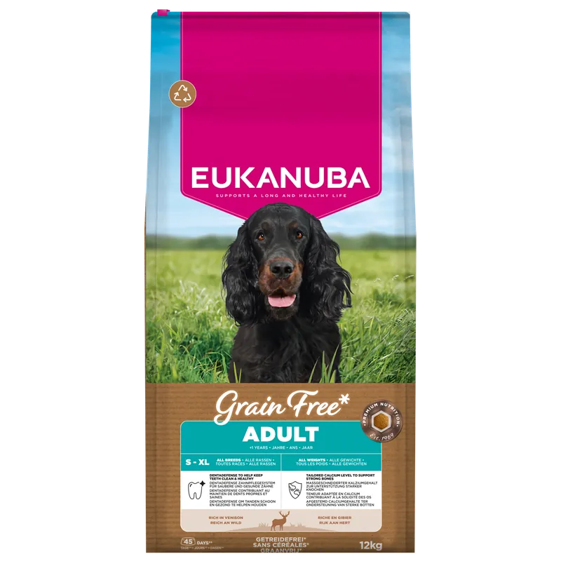 Koop Online Eukanuba Hondenvoer Adult S-XL Grain Free Venison 12 kg