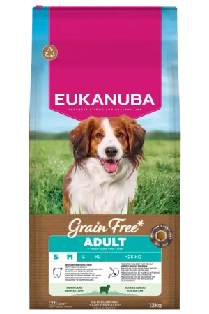 Nu Kopen Eukanuba Hondenvoer Adult S/M Grain Free Lamb 12 kg