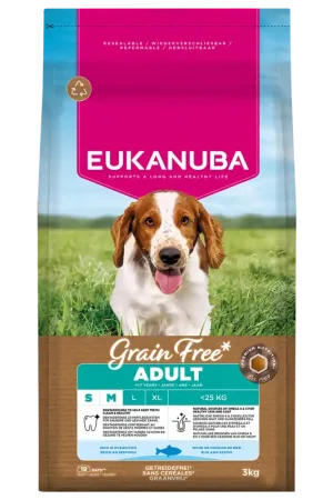 Koop Vandaag Eukanuba Hondenvoer Adult S/M Grain Free Ocean Fish 3 kg
