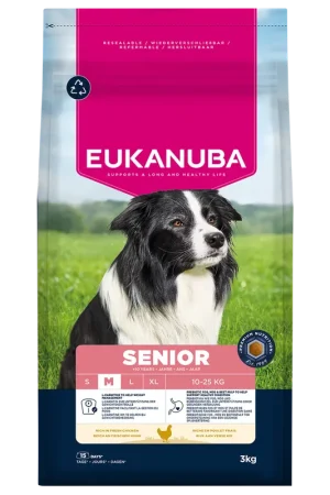 Aanbieding Eukanuba Hondenvoer Life Care Senior M Chicken 3 kg