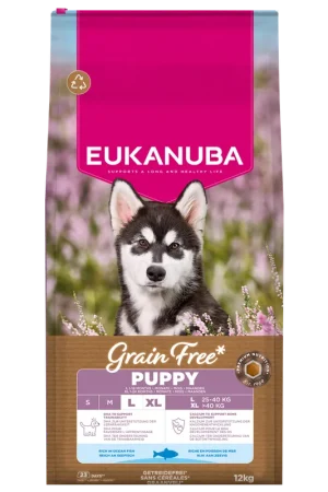 Eukanuba Hondenvoer Puppy L/XL Grain Free Ocean Fish 12 kg Op = Op