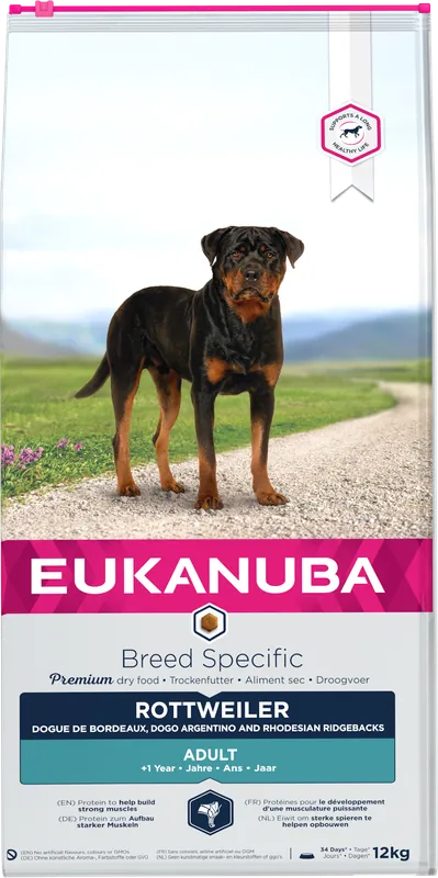 Gecertificeerd Eukanuba Hondenvoer Rottweiler Adult 12 kg