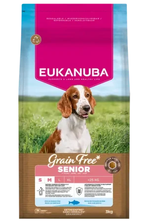 Alleen Vandaag Eukanuba Hondenvoer Senior S/M Grain Free Ocean Fish 3 kg