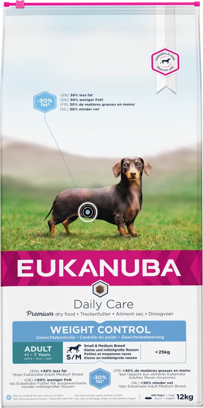 Bestel Nu Eukanuba Hondenvoer Weight Control S/M 12 kg